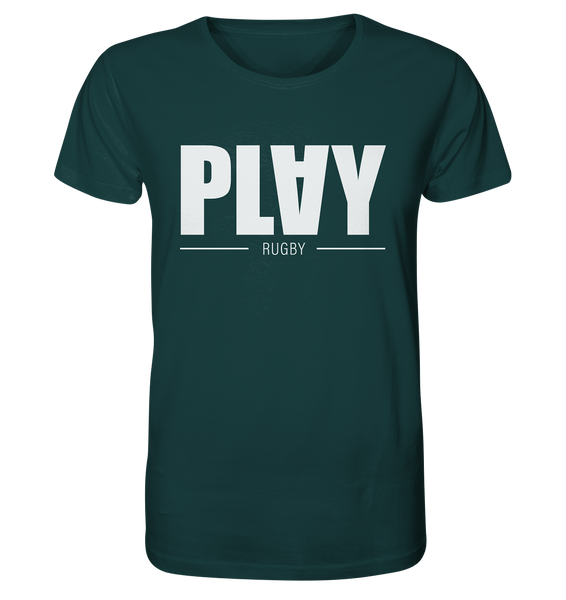 N.O.S.W. BLOCK Fanblock Shirt "PLAY RUGBY" Männer Organic T-Shirt glazed green