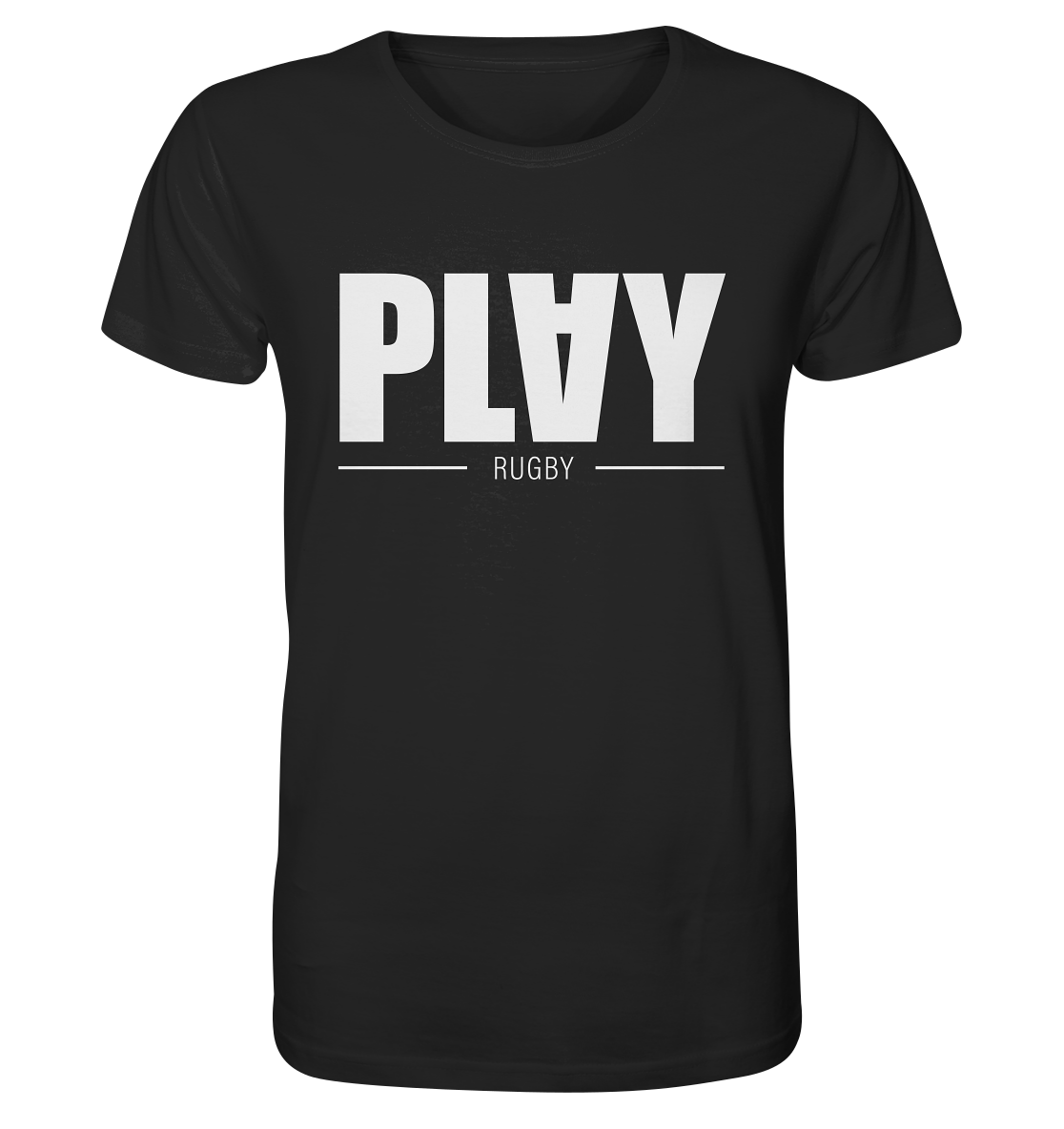 N.O.S.W. BLOCK Fanblock Shirt "PLAY RUGBY" Männer Organic T-Shirt black