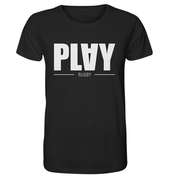N.O.S.W. BLOCK Fanblock Shirt "PLAY RUGBY" Männer Organic T-Shirt black