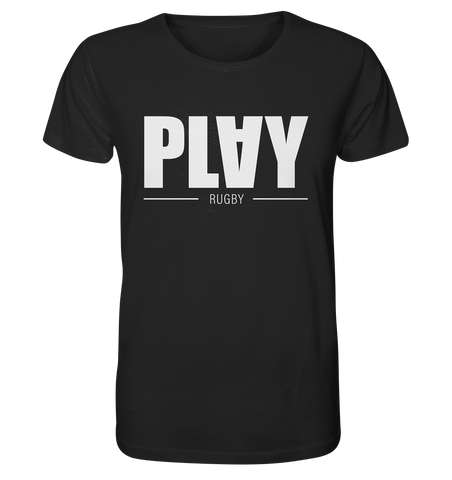 N.O.S.W. BLOCK Fanblock Shirt "PLAY RUGBY" Männer Organic T-Shirt black