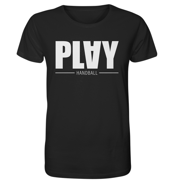 N.O.S.W. BLOCK Fanblock Shirt "PLAY HANDBALL" Männer Organic T-Shirt schwarz