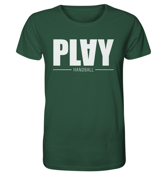 N.O.S.W. BLOCK Fanblock Shirt "PLAY HANDBALL" Männer Organic T-Shirt grün