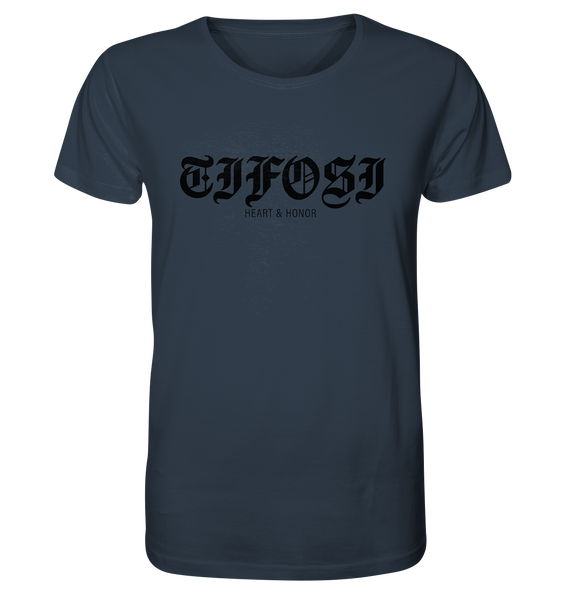 RIOT//GROUNDS Shirt "TIFOSI HEART & HONOR" Organic T-Shirt india ink grey