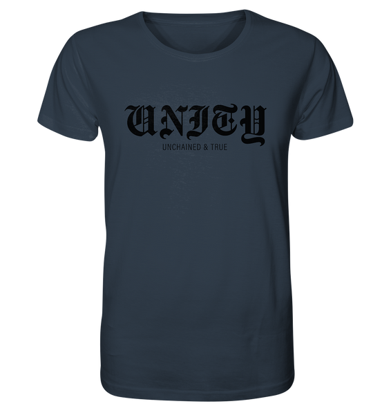 RIOT//GROUNDS Shirt "UNITY UNCHAINED & TRUE" Organic T-Shirt india ink grey