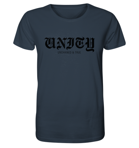 RIOT//GROUNDS Shirt "UNITY UNCHAINED & TRUE" Organic T-Shirt india ink grey