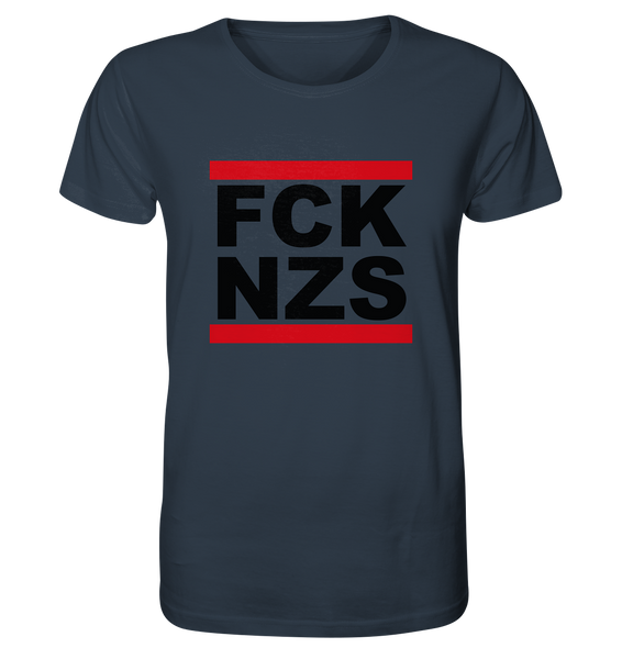 N.O.S.W. BLOCK Gegen Rechts Shirt "FCK NZS" Organic T-Shirt india ink grey