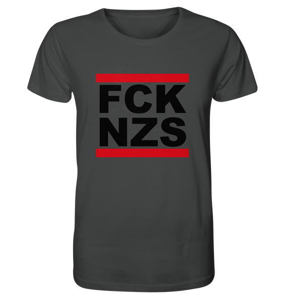 N.O.S.W. BLOCK Gegen Rechts Shirt "FCK NZS" Organic T-Shirt anthrazit