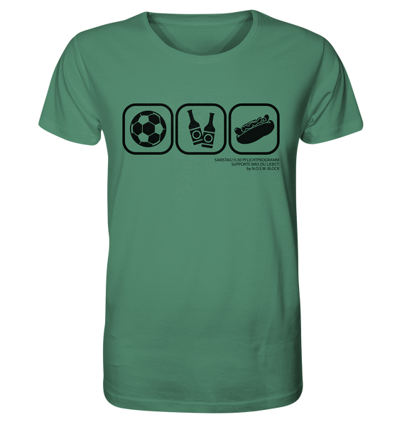 N.O.S.W. BLOCK Fanblock Shirt "15:30 Pflichtprogramm" Männer Organic T-Shirt green bay
