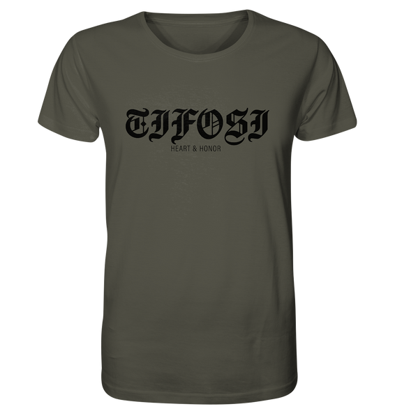 RIOT//GROUNDS Shirt "TIFOSI HEART & HONOR" Organic T-Shirt khaki