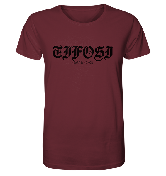 RIOT//GROUNDS Shirt "TIFOSI HEART & HONOR" Organic T-Shirt burgundy