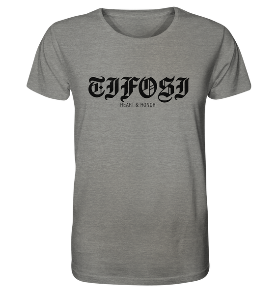 RIOT//GROUNDS Shirt "TIFOSI HEART & HONOR" Organic T-Shirt mid heather grey