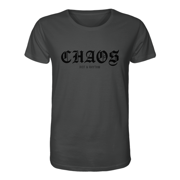 RIOT//GROUNDS Shirt "CHAOS RIOT & RHYTHM" Organic T-Shirt anthracite