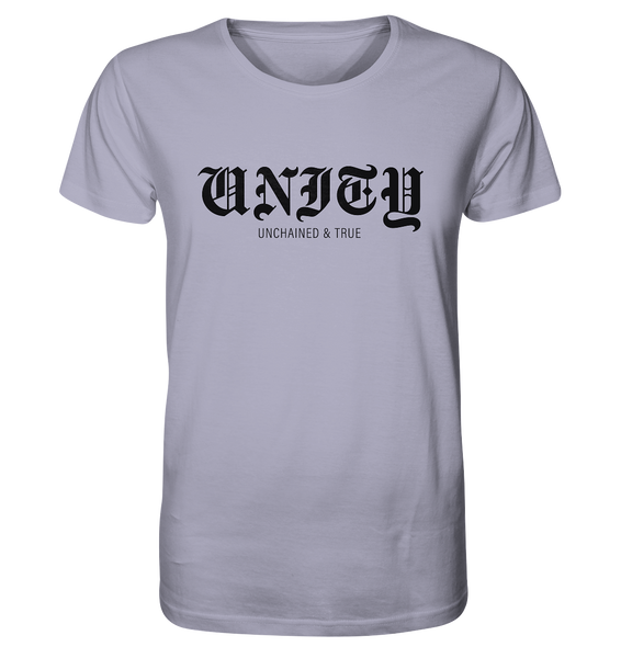 RIOT//GROUNDS Shirt "UNITY UNCHAINED & TRUE" Organic T-Shirt lavender