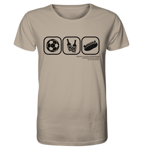 N.O.S.W. BLOCK Fanblock Shirt "15:30 Pflichtprogramm" Männer Organic T-Shirt desert dust