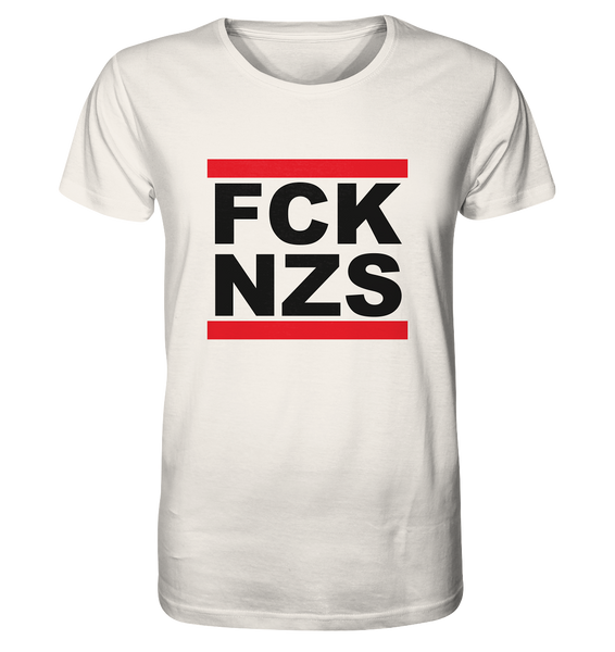 N.O.S.W. BLOCK Gegen Rechts Shirt "FCK NZS" Organic T-Shirt off white