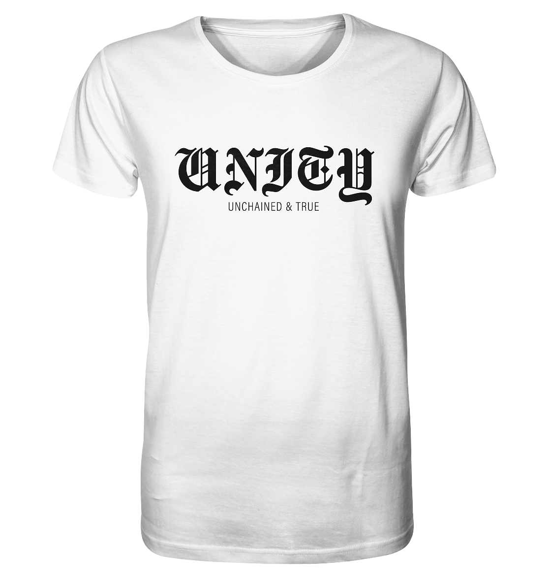 RIOT//GROUNDS Shirt "UNITY UNCHAINED & TRUE" Organic T-Shirt white
