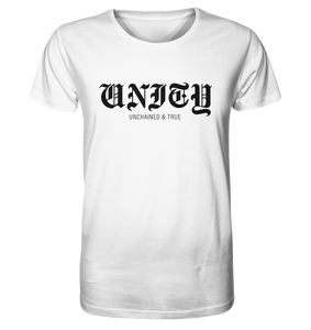 RIOT//GROUNDS Shirt "UNITY UNCHAINED & TRUE" Organic T-Shirt white