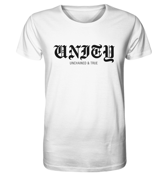 RIOT//GROUNDS Shirt "UNITY UNCHAINED & TRUE" Organic T-Shirt white