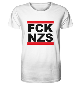 N.O.S.W. BLOCK Gegen Rechts Shirt "FCK NZS" Organic T-Shirt weiss