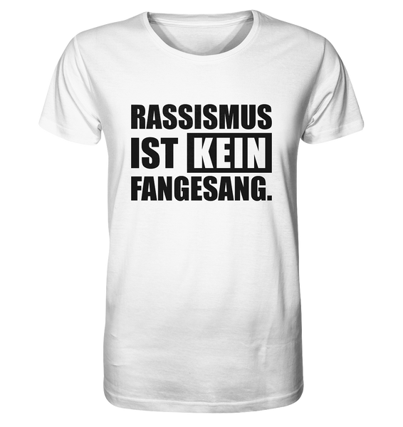N.O.S.W. BLOCK Fanblock T-Shirt „RASSISMUS IST KEIN FANGESANG.“ – schwarzer Druck