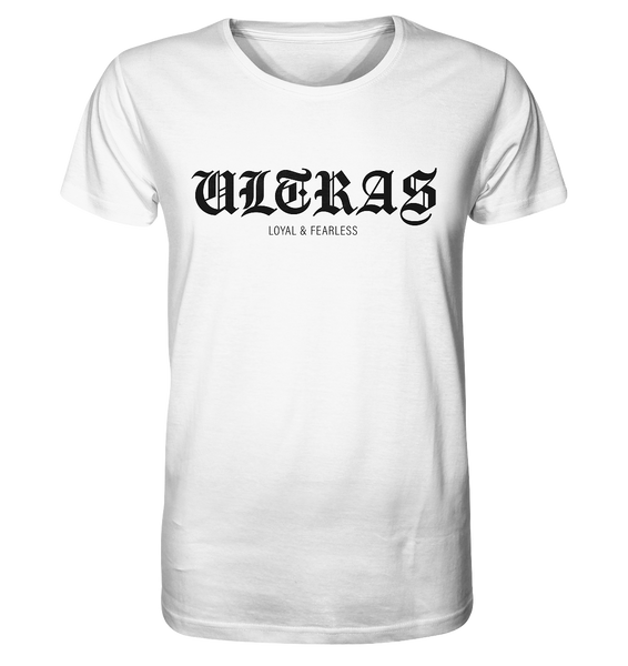 RIOT//GROUNDS Shirt "ULTRAS LOYAL & FEARLESS" Organic T-Shirt white