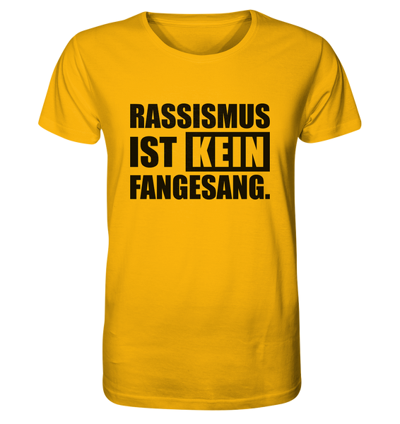 N.O.S.W. BLOCK Fanblock T-Shirt „RASSISMUS IST KEIN FANGESANG.“ – schwarzer Druck