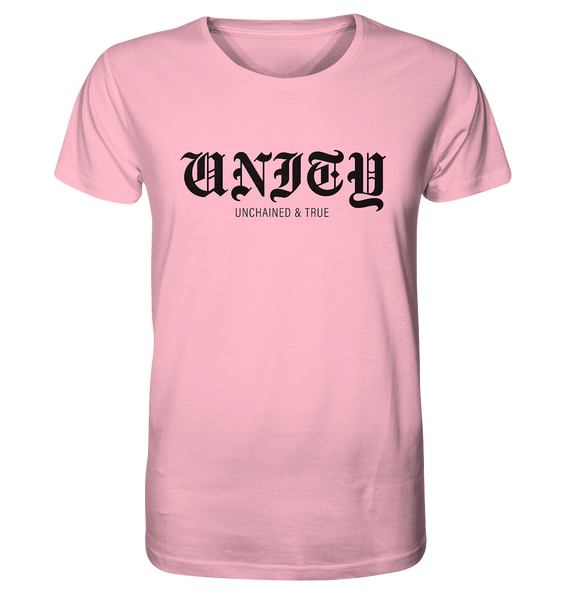 RIOT//GROUNDS Shirt "UNITY UNCHAINED & TRUE" Organic T-Shirt cotton pink