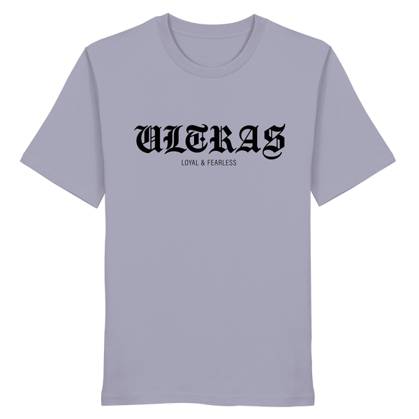 RIOT//GROUNDS Shirt "ULTRAS LOYAL & FEARLESS" Organic T-Shirt lavender
