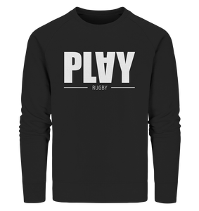 N.O.S.W. BLOCK Fanblock Sweater "PLAY RUGBY" Männer Organic Sweatshirt schwarz