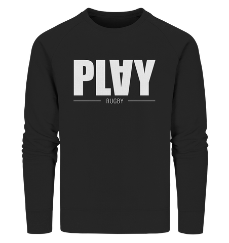 N.O.S.W. BLOCK Fanblock Sweater "PLAY RUGBY" Männer Organic Sweatshirt schwarz