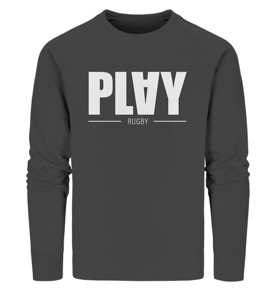 N.O.S.W. BLOCK Fanblock Sweater "PLAY RUGBY" Männer Organic Sweatshirt anthrazit