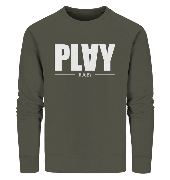 N.O.S.W. BLOCK Fanblock Sweater "PLAY RUGBY" Männer Organic Sweatshirt khaki