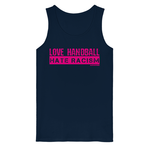 "LOVE HANDBALL HATE RACISM" magenta - Organic Tank Top