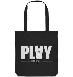 N.O.S.W. BLOCK Fanblock Tote-Bag "PLAY HANDBALL" Organic Baumwolltasche schwarz