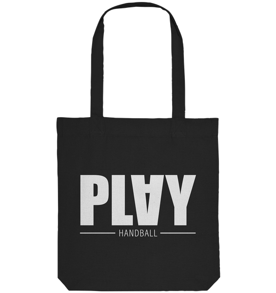 N.O.S.W. BLOCK Fanblock Tote-Bag "PLAY HANDBALL" Organic Baumwolltasche schwarz