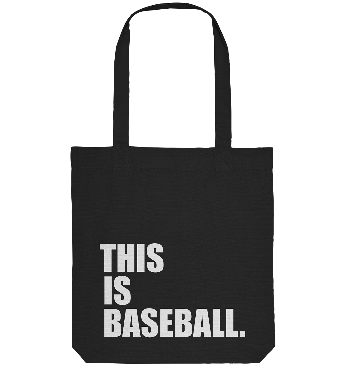 N.O.S.W. BLOCK Fanblock "THIS IS BASEBALL." Organic Baumwolltasche schwarz