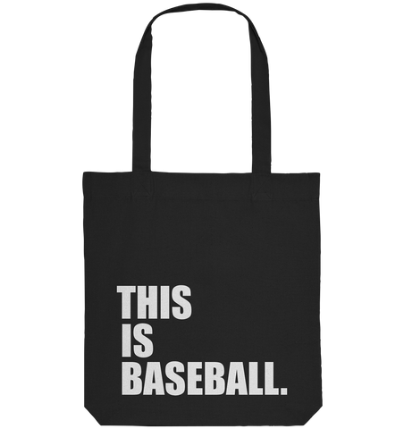 N.O.S.W. BLOCK Fanblock "THIS IS BASEBALL." Organic Baumwolltasche schwarz