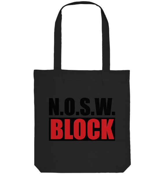 N.O.S.W. BLOCK Organic Tote-Bag N.O.S.W. BLOCK LOGO Baumwolltasche black