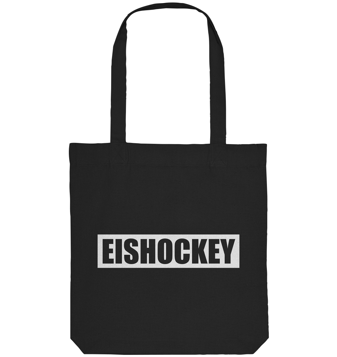 N.O.S.W. BLOCK Teamsport Tote-Bag "EISHOCKEY" Organic Baumwolltasche schwarz