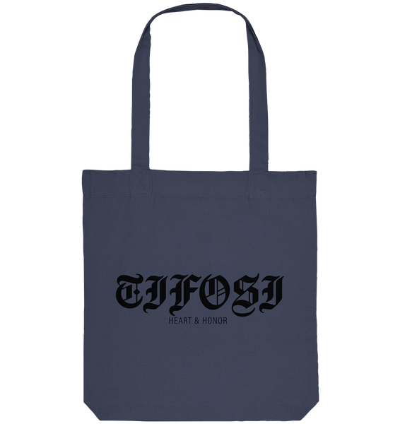 RIOT//GROUNDS Fanblock Baumwolltasche „TIFOSI HEART & HONOR“ – midnight blue