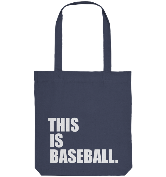 N.O.S.W. BLOCK Fanblock "THIS IS BASEBALL." Organic Baumwolltasche midnight blue