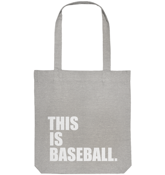 N.O.S.W. BLOCK Fanblock "THIS IS BASEBALL." Organic Baumwolltasche heather grau