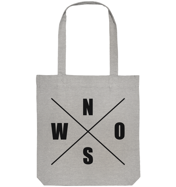 N.O.S.W. BLOCK Fanblock Tote-Bag "FROM FATHER TO SON" Organic Baumwolltasche heather grau