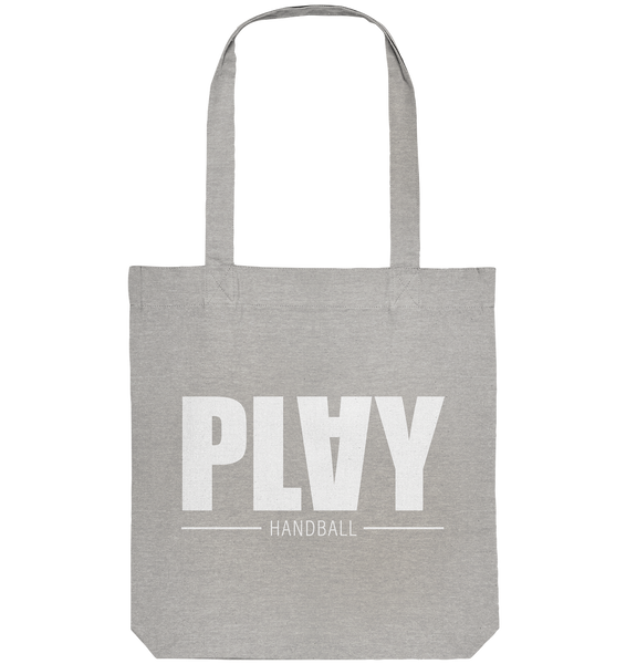 N.O.S.W. BLOCK Fanblock Tote-Bag "PLAY HANDBALL" Organic Baumwolltasche heather grau