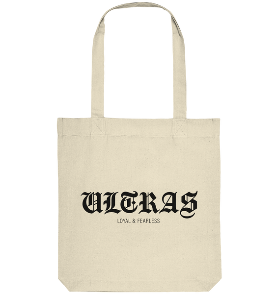 RIOT//GROUNDS Tote-Bag "ULTRAS LOYAL & FEARLESS" Organic Baumwolltasche (80% Bio-Baumwolle, 20% recyceltes Polyester)