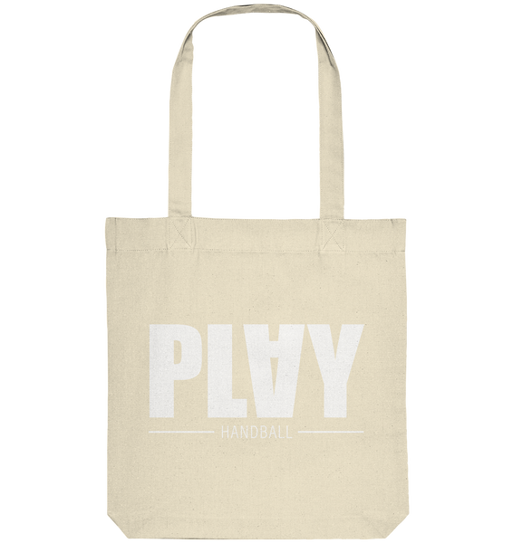 N.O.S.W. BLOCK Fanblock Tote-Bag "PLAY HANDBALL" Organic Baumwolltasche natural