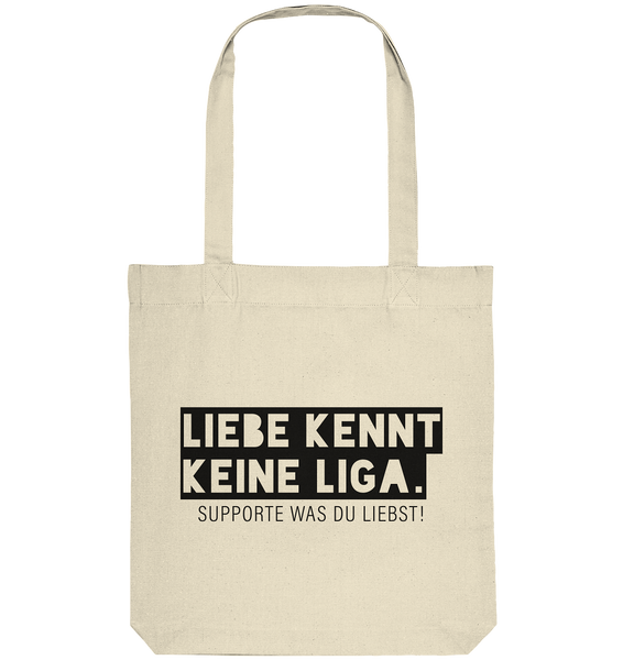 N.O.S.W. BLOCK Fanblock Tote-Bag "LIEBE KENNT KEINE LIGA." Organic Baumwolltasche natural