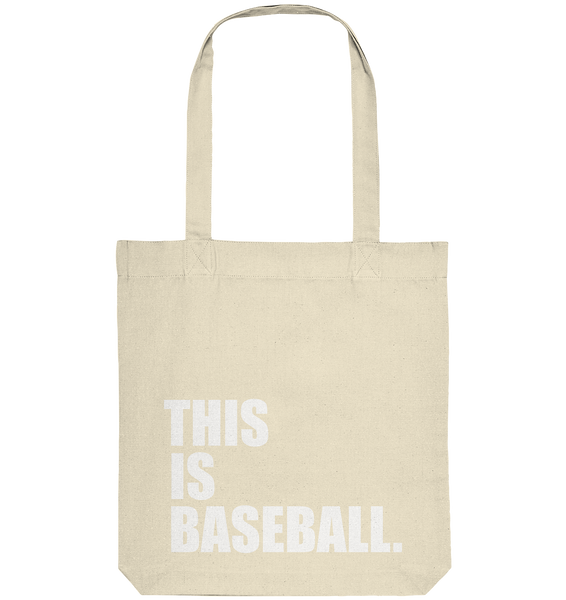 N.O.S.W. BLOCK Fanblock "THIS IS BASEBALL." Organic Baumwolltasche natural raw