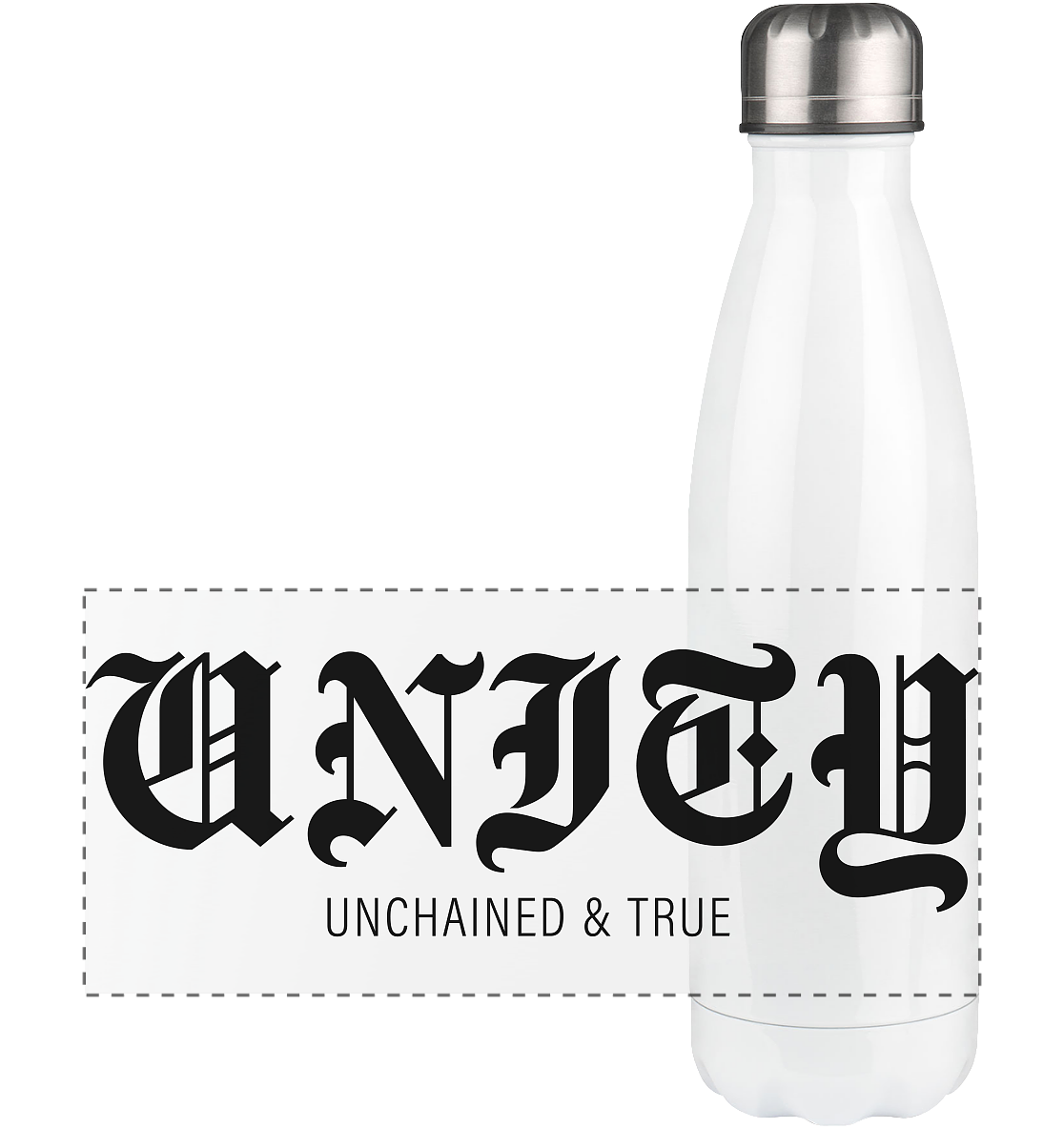 RIOT//GROUNDS Trinkflasche Edelstahl "UNITY UNCHAINED & TRUE" Panorama Thermoflasche 500ml
