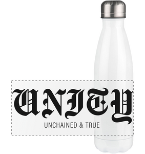 RIOT//GROUNDS Trinkflasche Edelstahl "UNITY UNCHAINED & TRUE" Panorama Thermoflasche 500ml